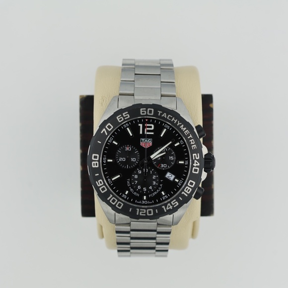 Tag Heuer CAZ1010.BA0842 Mens Formula 1 Watch Black Silver Chronograph Stainless - Picture 14 of 16